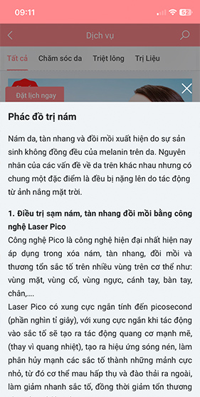 Chi tiết dịch vụ